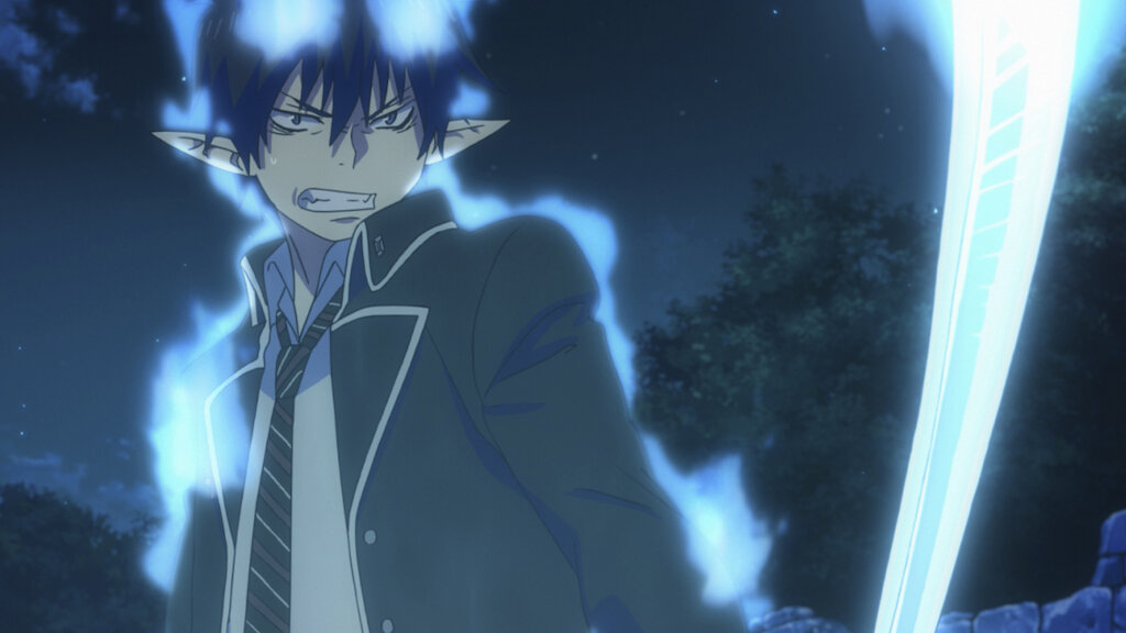 blue exorcist flames